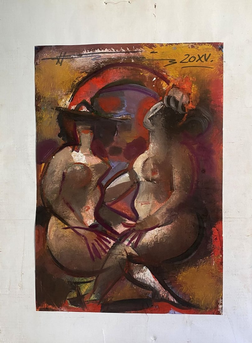 Oil painting Portrait of two Figure girls Nikolai Nikolaevich Prokopenko: Title: Oil painting Portrait of two Figure girls Nikolai Nikolaevich Prokopenko Description: NoVerne 327 *** ABOUT THIS PAINTING *** * TITLE: "Portrait of two Figure girls" * ARTISTS: Nikolai Nikolaev