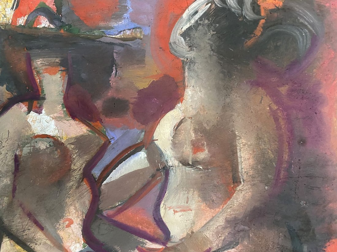 Oil painting Portrait of two Figure girls Nikolai Nikolaevich Prokopenko - 4