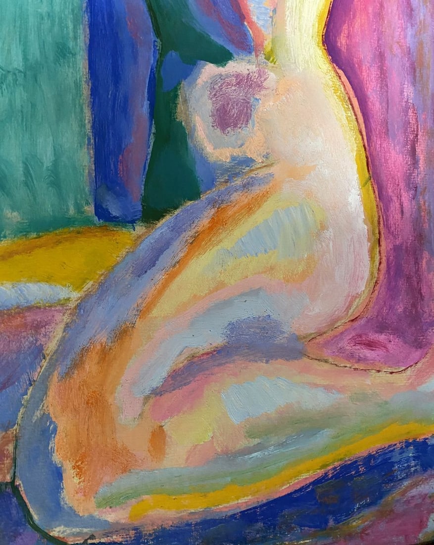 Oil painting Portrait of a Figure girl Stanislav Ivanovich Sychov - 5