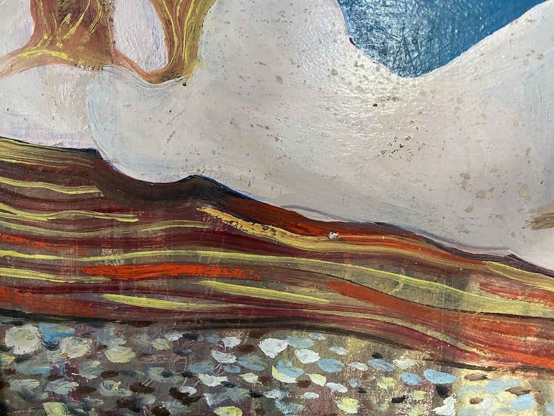 Oil painting Figure girl on the beach Stanislav Ivanovich Sychov - 4