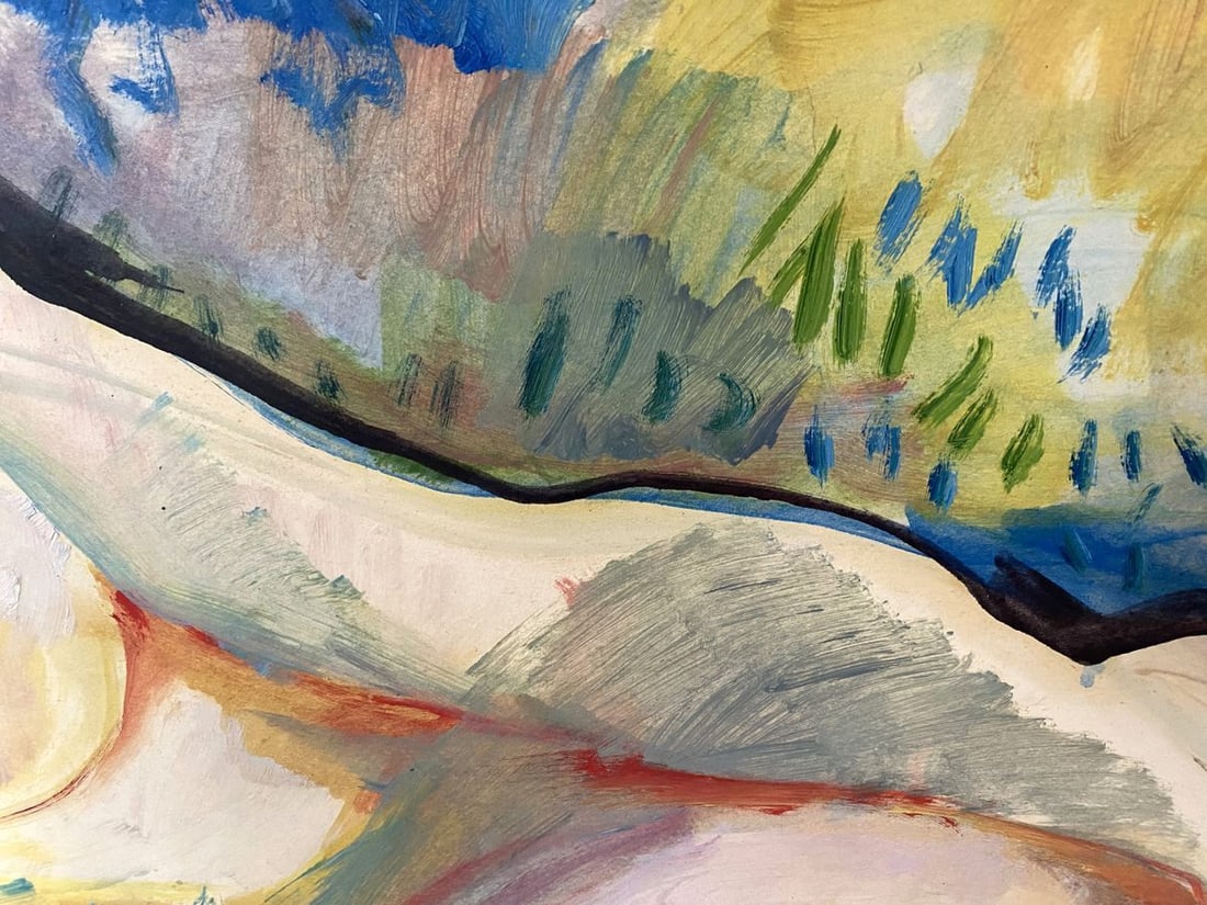 Oil painting Figure girl on the bed Stanislav Ivanovich Sychov - 3