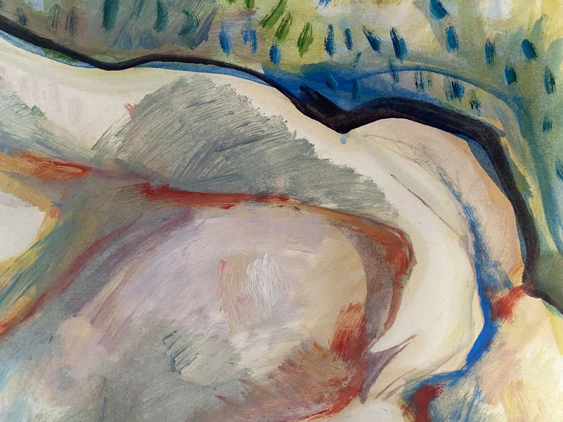 Oil painting Figure girl on the bed Stanislav Ivanovich Sychov - 6