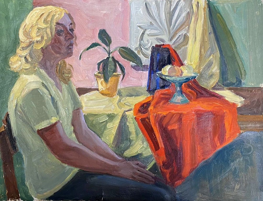 Oil painting After a hard day Selskaya Margarita Ivanovna (1 of 9)