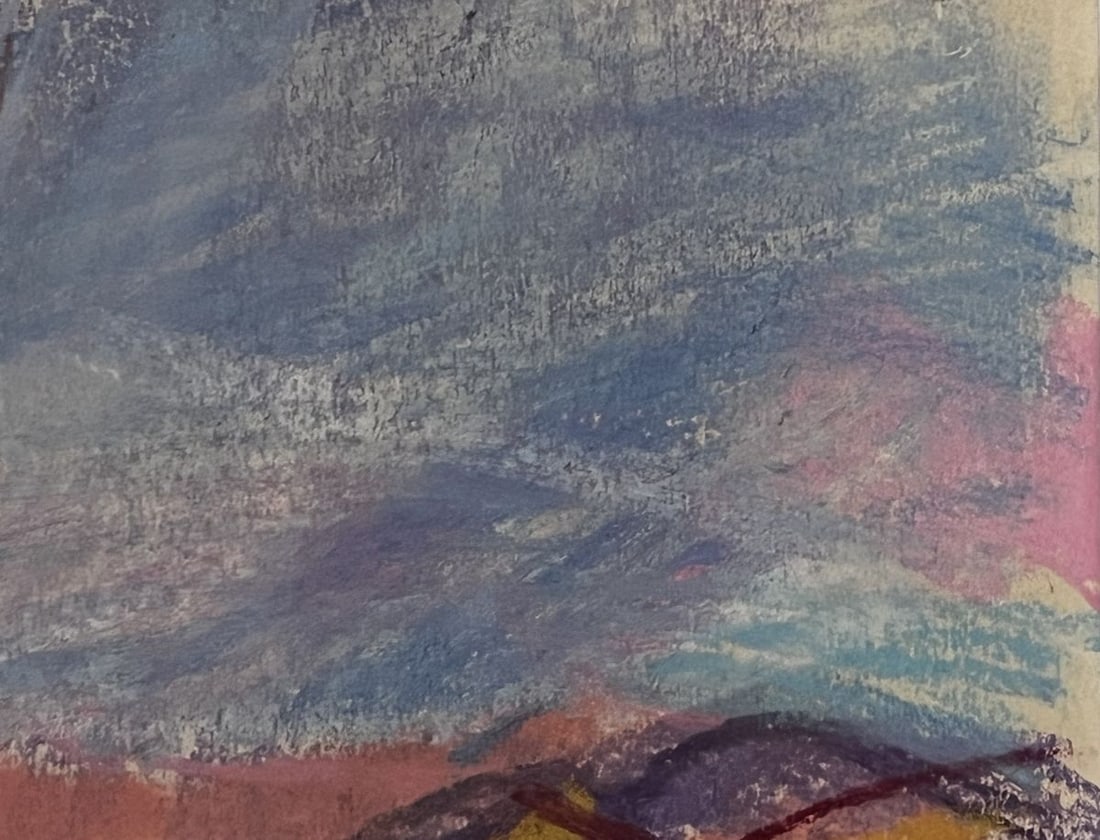 Mixed painting Girl in the mountains Stanislav Ivanovych Sychev - 4