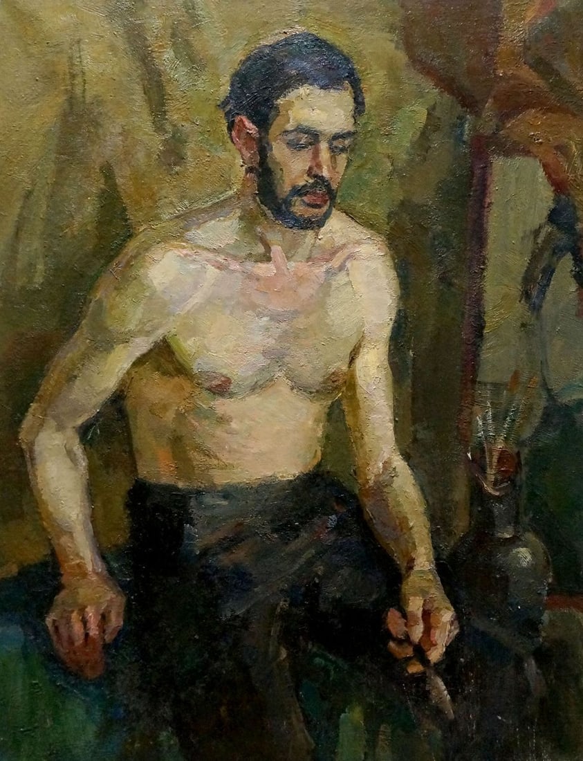 Oil painting Portrait of a Man Titarenko Daria Anatolyevna (1 of 8)