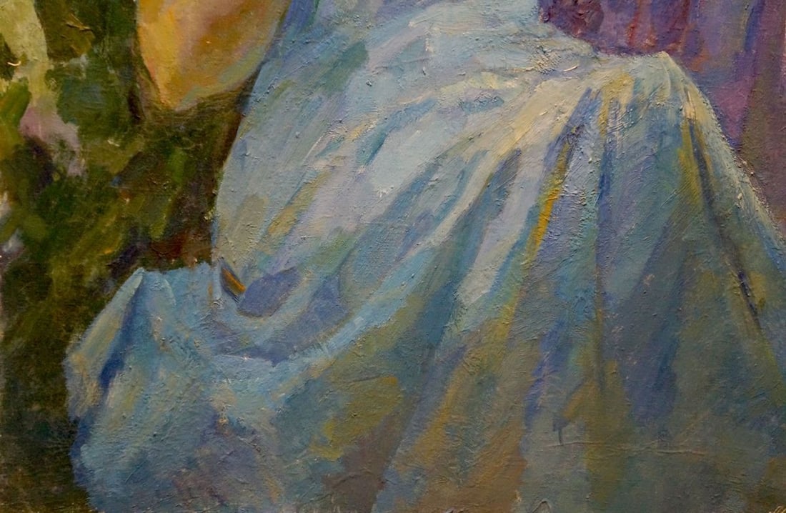 Oil painting Girl in the garden Titarenko Maria Anatolyevna - 2