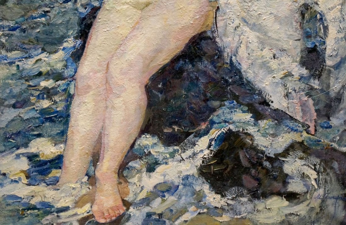 Oil painting Girl and swan Tytarenko Odarka Anatoliivna - 2