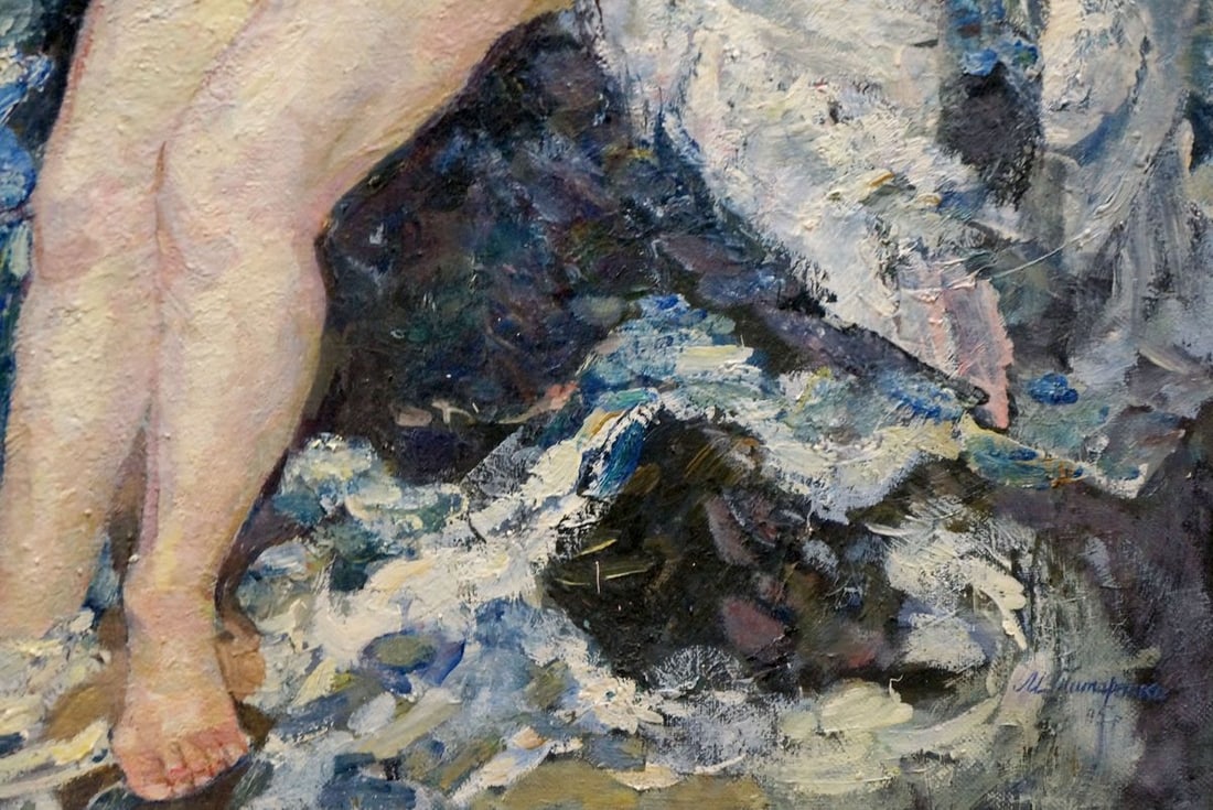 Oil painting Girl and swan Tytarenko Odarka Anatoliivna - 5