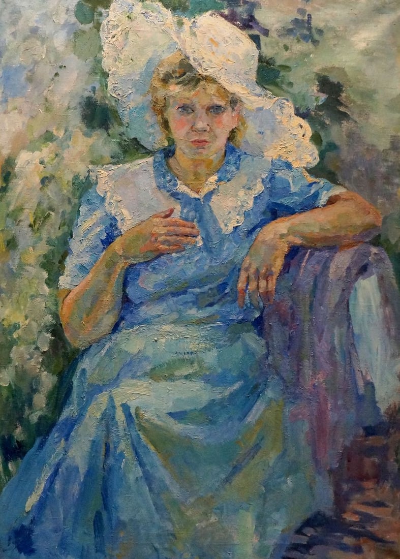 Oil painting Woman in the garden Tytarenko Odarka Anatoliivna (1 of 8)