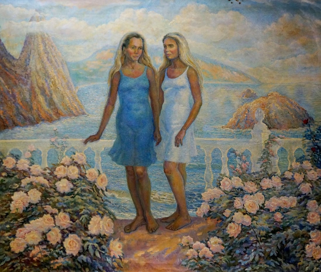 Oil painting Girls at sea Tytarenko Odarka Anatoliivna: Title: Oil painting Girls at sea Tytarenko Odarka Anatoliivna Description: NoVerns 1249 *** ABOUT THIS PAINTING *** * TITLE: "Girls at sea" * ARTISTS: Tytarenko Odarka Anatoliivna * SIZE: 110x130 cm/'