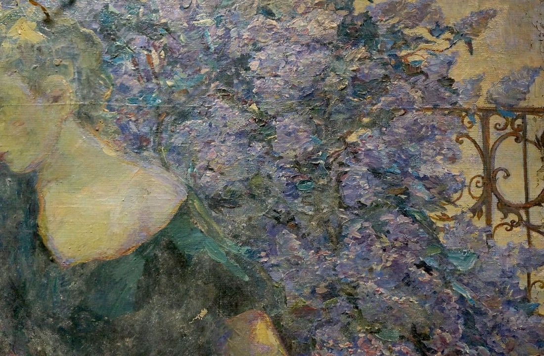 Oil painting Girls near the lilac Titarenko Maria Anatolyevna - 4