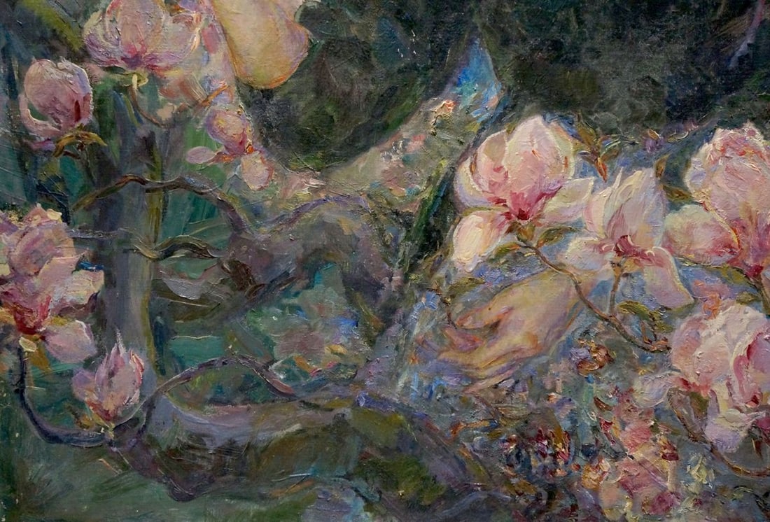 Oil painting Girl among flowers Titarenko Maria Anatolyevna - 2