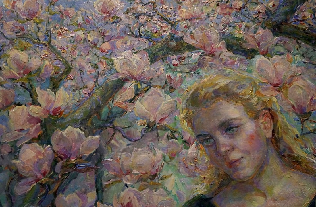 Oil painting Girl among flowers Titarenko Maria Anatolyevna - 4
