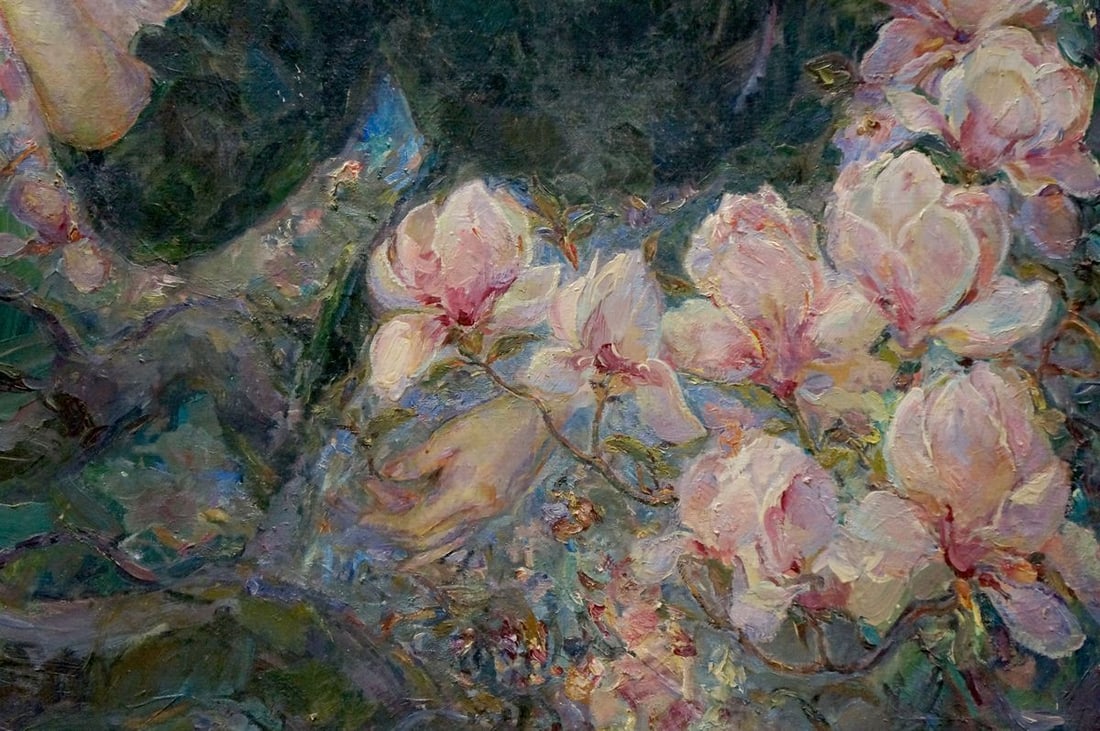 Oil painting Girl among flowers Titarenko Maria Anatolyevna - 6