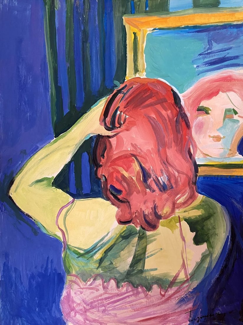 Oil painting By the mirror Glushchenko Nikolai Petrovich (1 of 10)