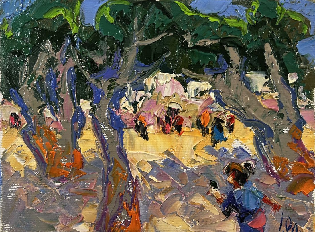 Oil painting Walk in the park Oleksiy Ivanyuk - 3