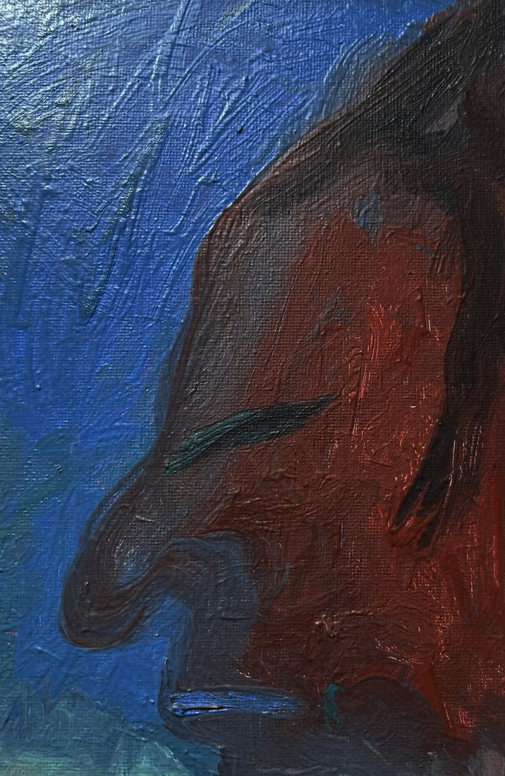 Acrylic painting A look that tells stories Oleksandr Gukalov - 4