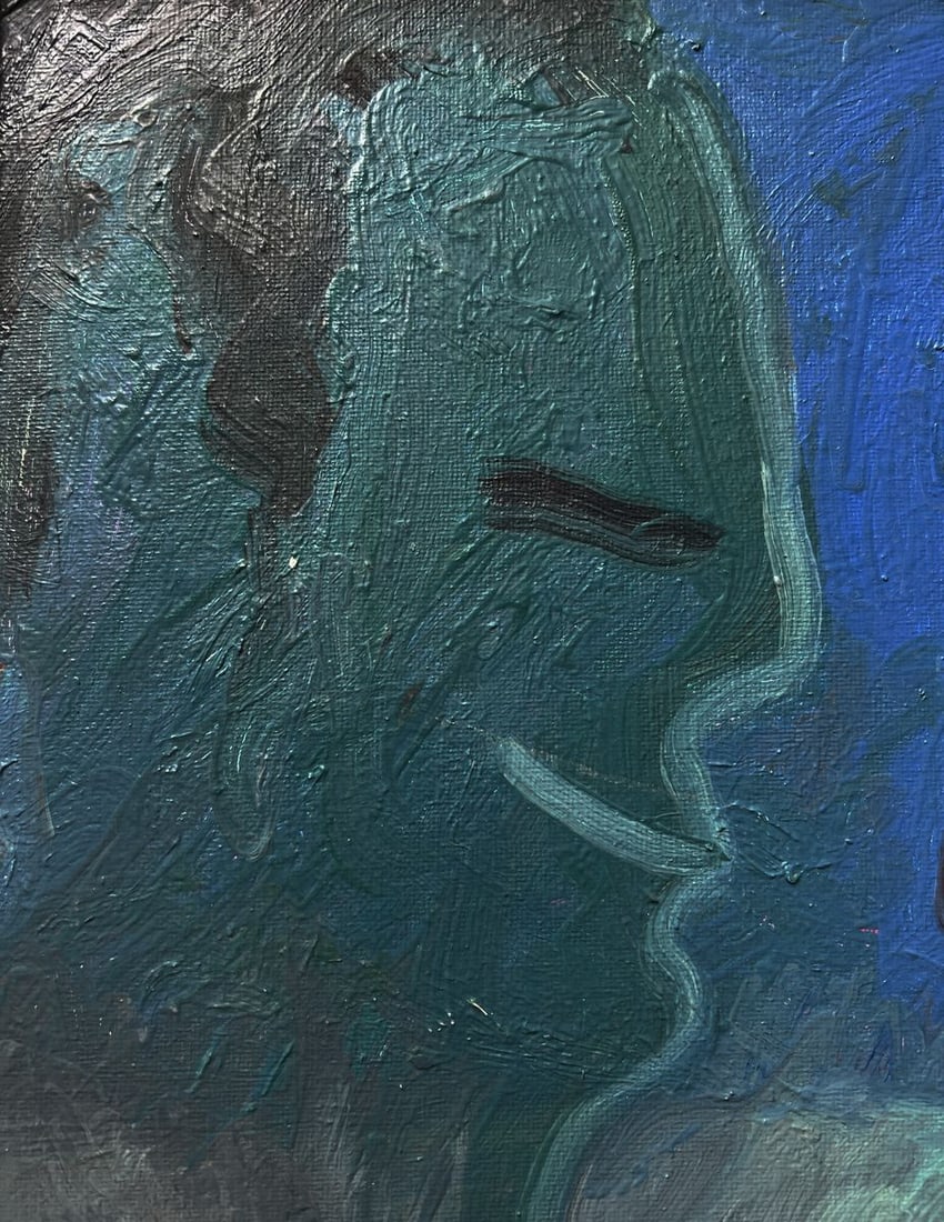 Acrylic painting A look that tells stories Oleksandr Gukalov - 5