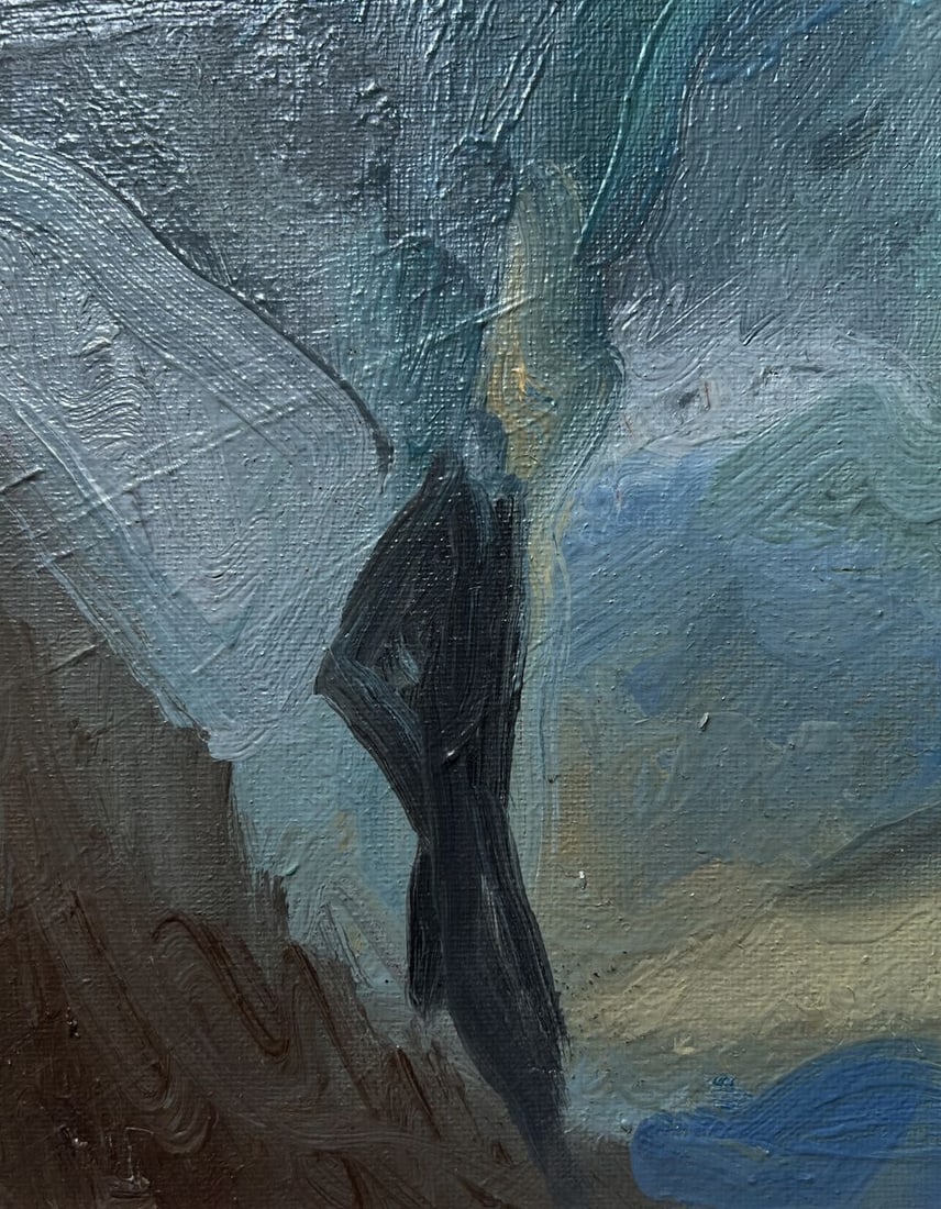 Acrylic painting A look that tells stories Oleksandr Gukalov - 6