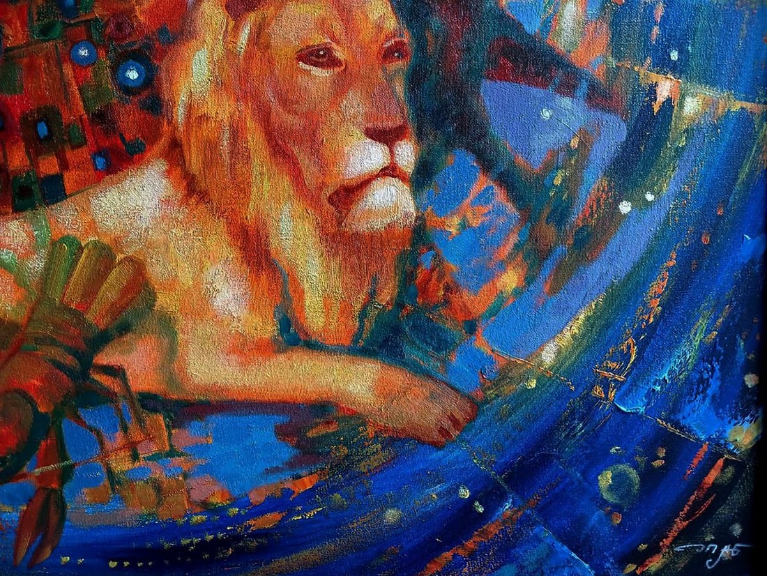 Abstract oil painting Signs of the zodiac Anatoly Tarabanov - 12