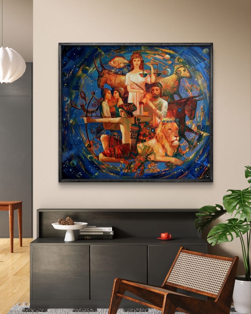 Abstract oil painting Signs of the zodiac Anatoly Tarabanov - 2