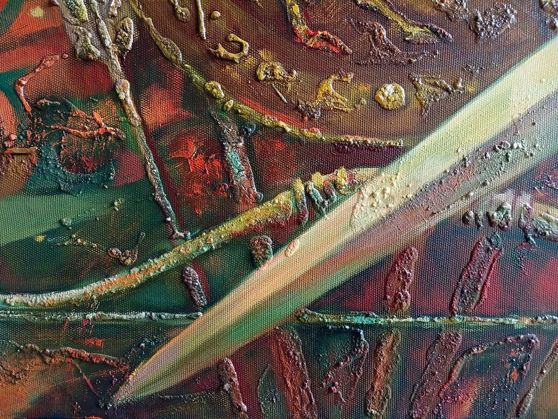 Abstract oil painting Scythian legend Anatoly Tarabanov - 10