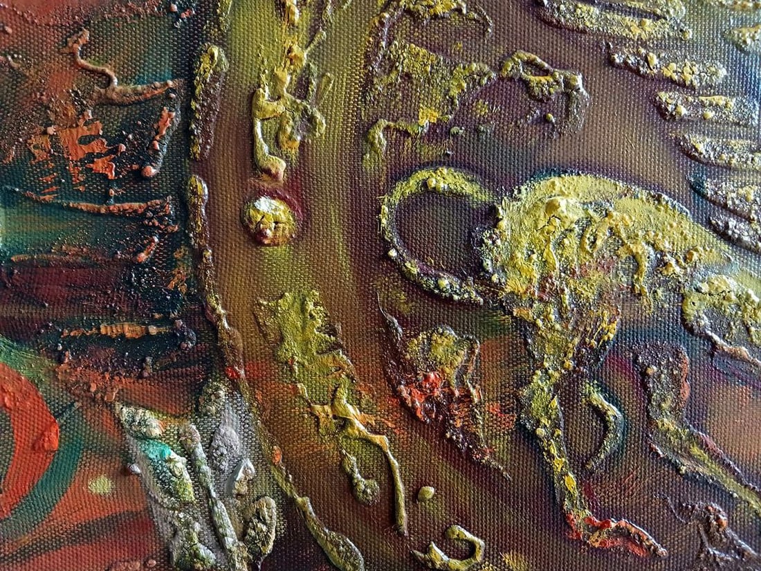 Abstract oil painting Scythian legend Anatoly Tarabanov - 13