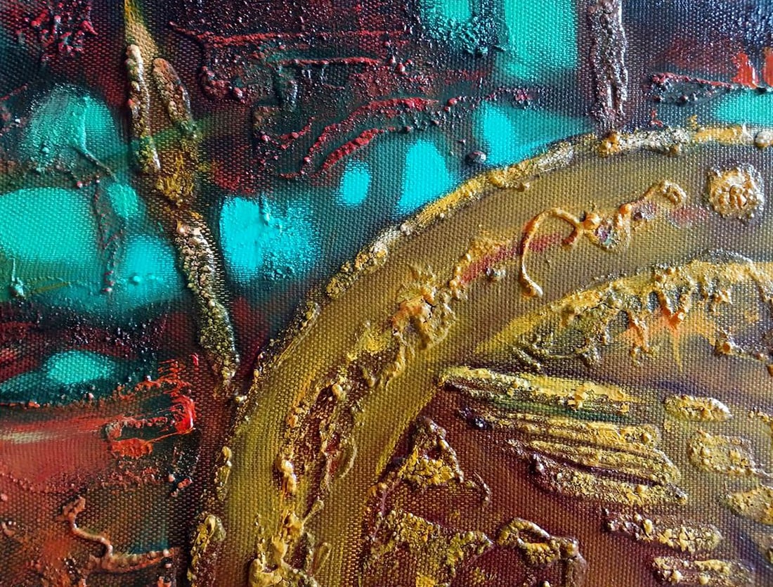 Abstract oil painting Scythian legend Anatoly Tarabanov - 14