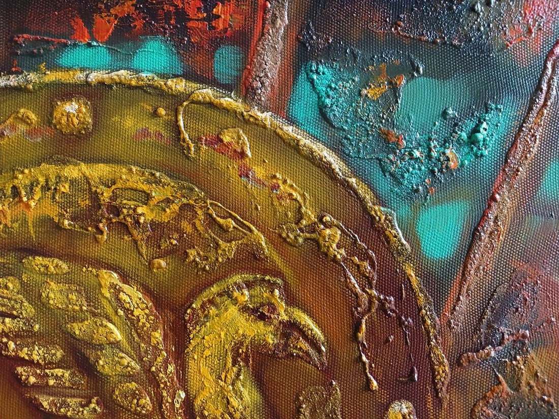 Abstract oil painting Scythian legend Anatoly Tarabanov - 15