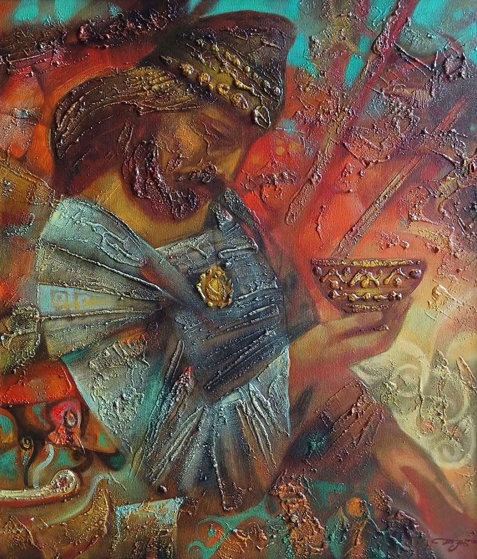 Abstract oil painting Scythian legend Anatoly Tarabanov - 16