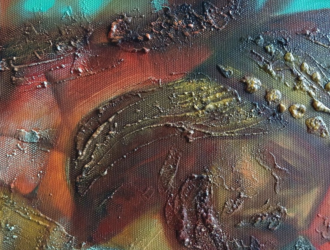 Abstract oil painting Scythian legend Anatoly Tarabanov - 17