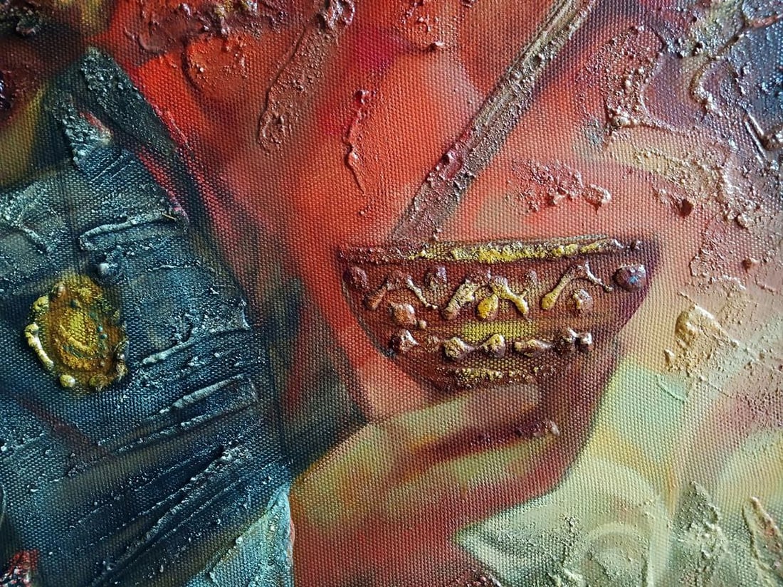 Abstract oil painting Scythian legend Anatoly Tarabanov - 19