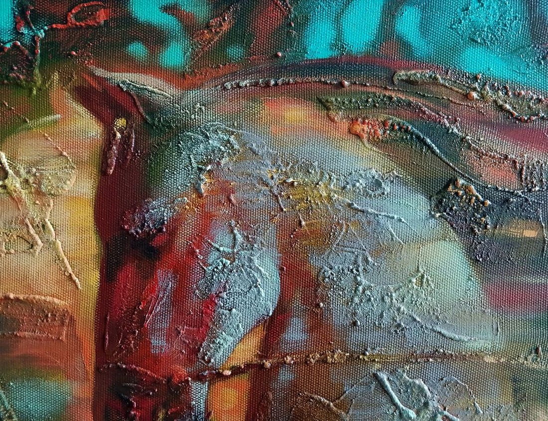 Abstract oil painting Scythian legend Anatoly Tarabanov - 3