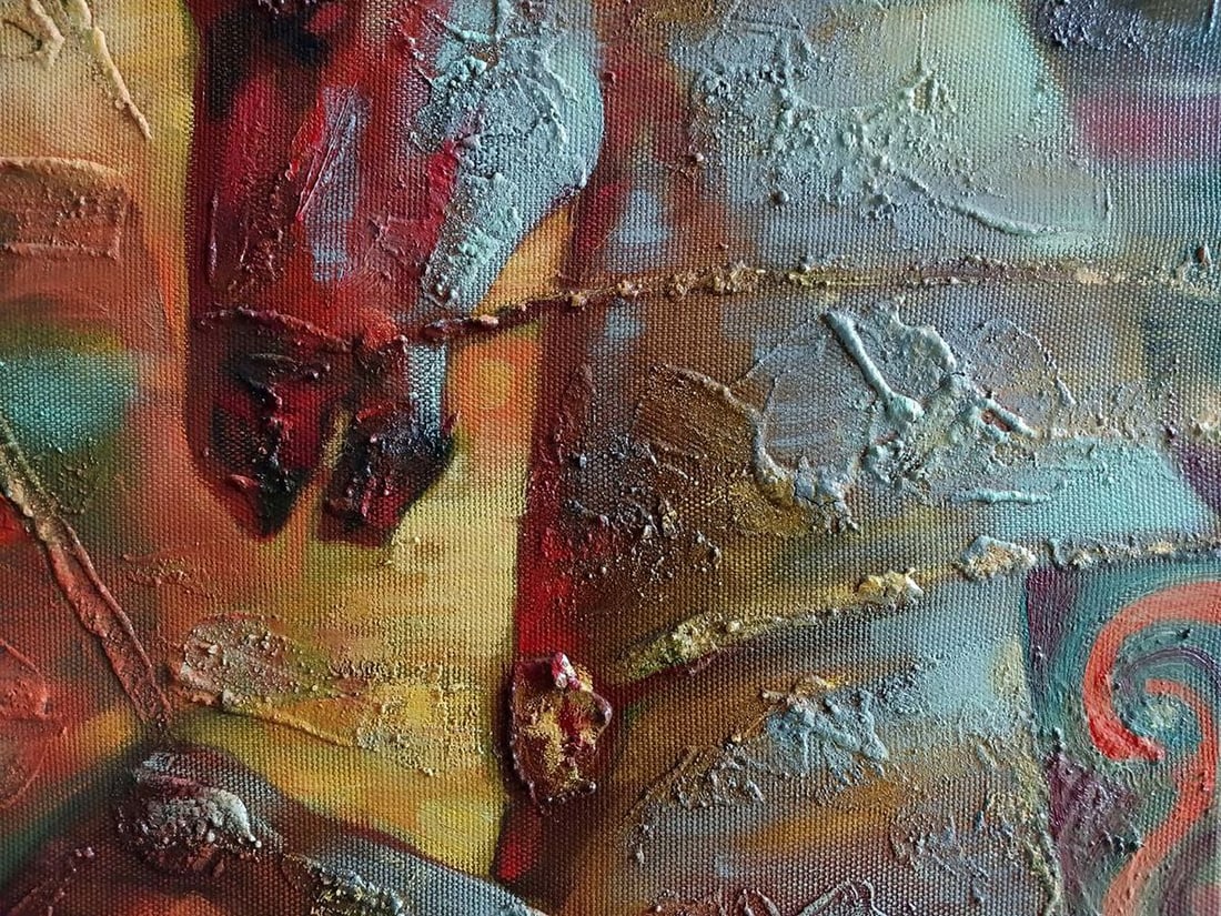 Abstract oil painting Scythian legend Anatoly Tarabanov - 5