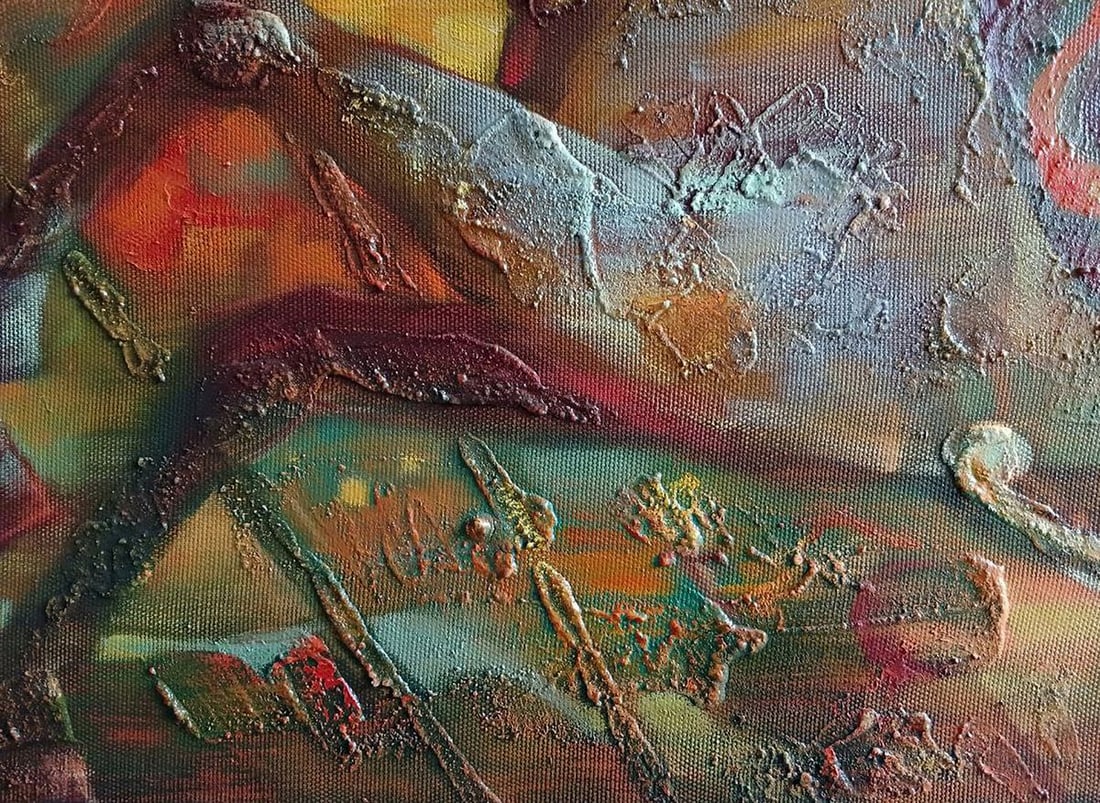 Abstract oil painting Scythian legend Anatoly Tarabanov - 7