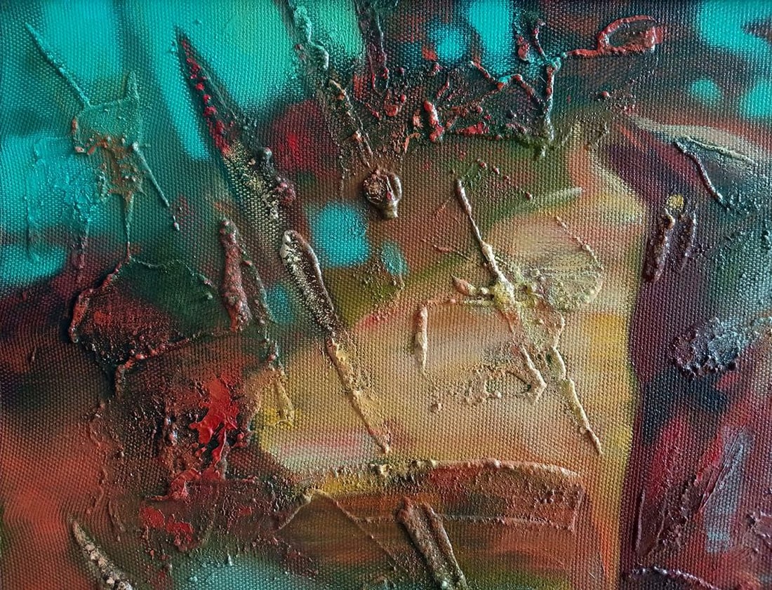 Abstract oil painting Scythian legend Anatoly Tarabanov - 8