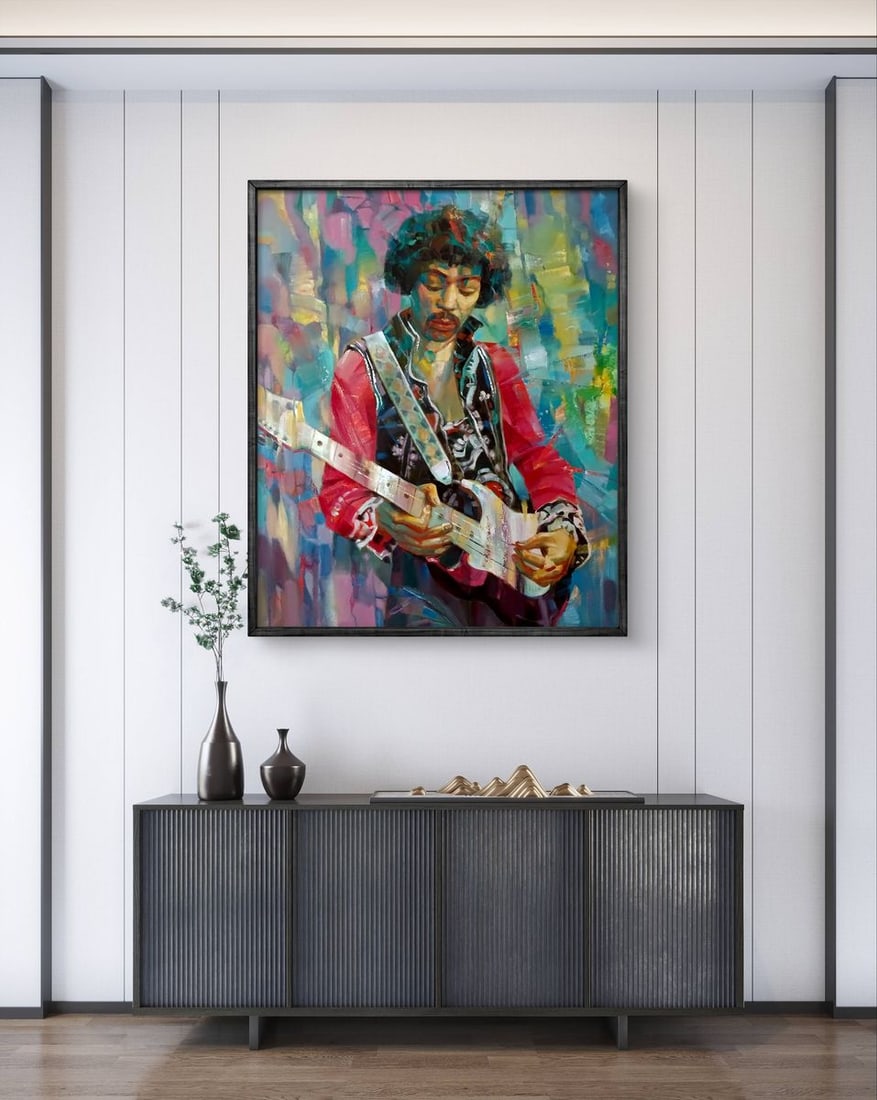 Abstract oil painting Jimi Hendrix Anatoly Tarabanov - 2