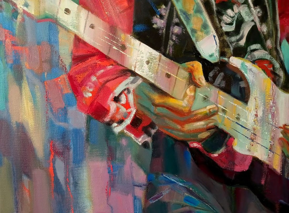 Abstract oil painting Jimi Hendrix Anatoly Tarabanov - 8