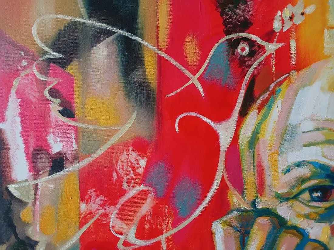 Abstract oil painting Picasso in thought Anatoly Tarabanov - 4