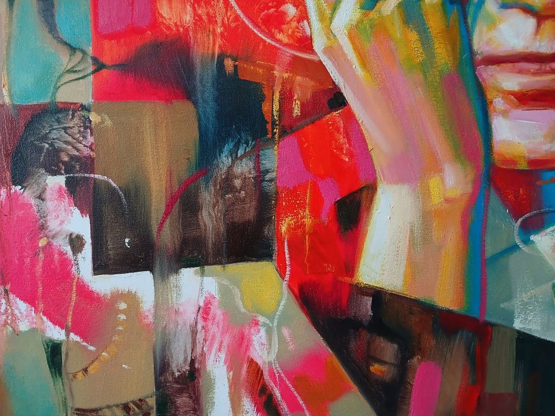 Abstract oil painting Picasso in thought Anatoly Tarabanov - 7