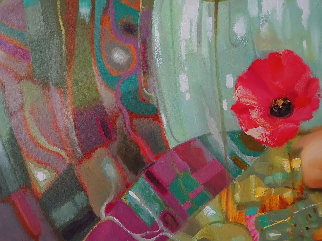 Abstract oil painting Red poppies Anatoly Tarabanov - 11