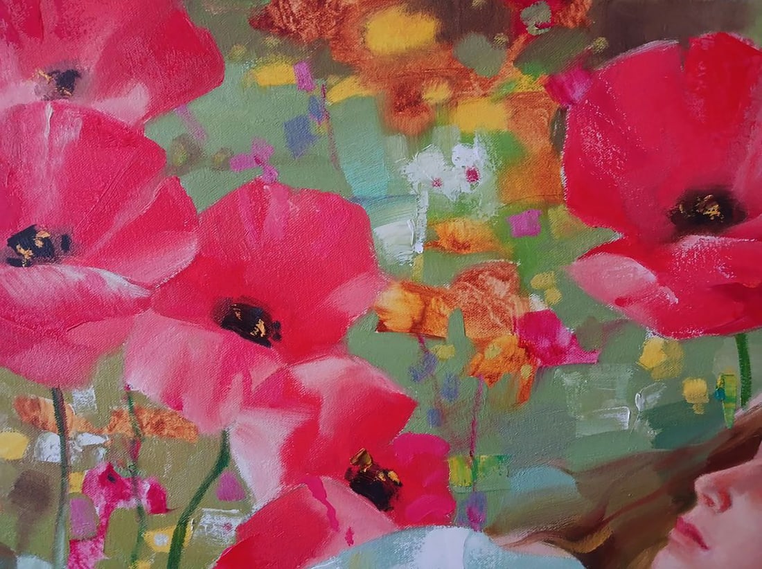 Abstract oil painting Red poppies Anatoly Tarabanov - 5