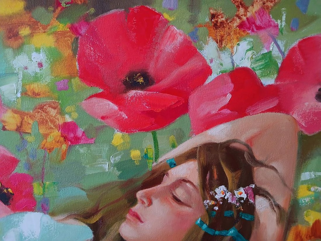 Abstract oil painting Red poppies Anatoly Tarabanov - 6