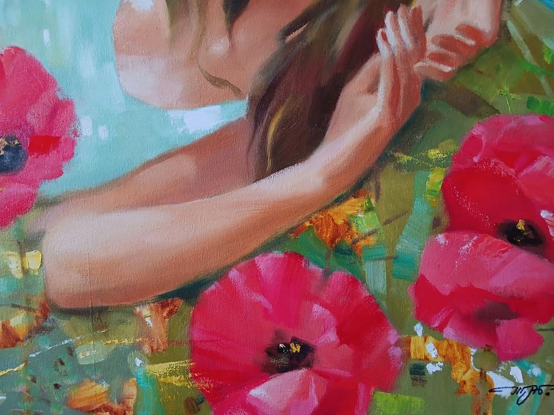 Abstract oil painting Red poppies Anatoly Tarabanov - 8