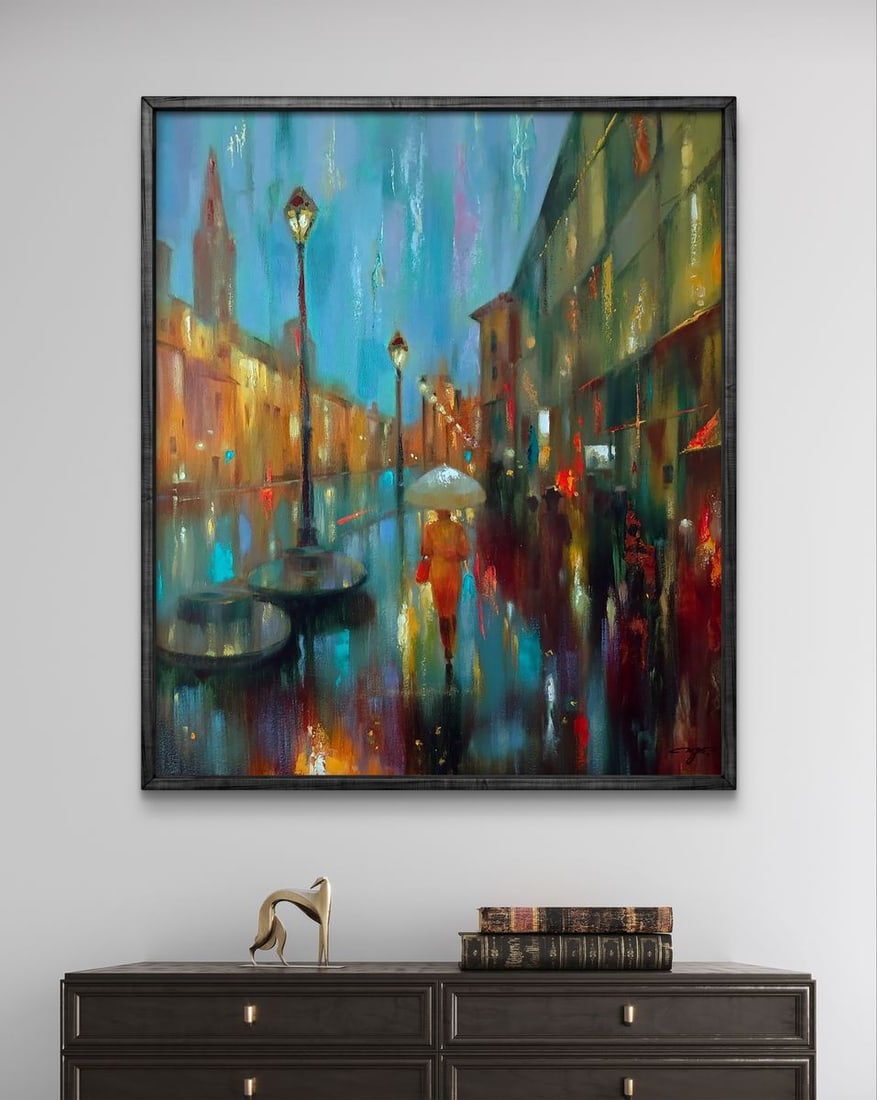 Abstract oil painting Rainy evening Anatoly Tarabanov - 3