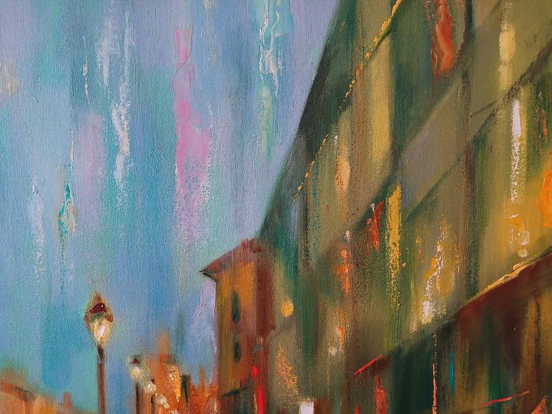Abstract oil painting Rainy evening Anatoly Tarabanov - 5