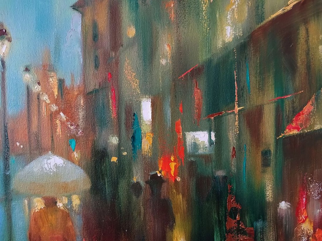 Abstract oil painting Rainy evening Anatoly Tarabanov - 7
