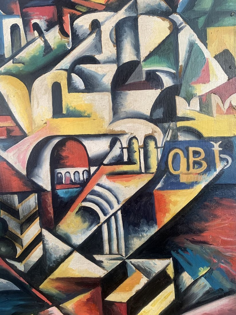 Abstract oil painting In the city V. Konotopsky - 6