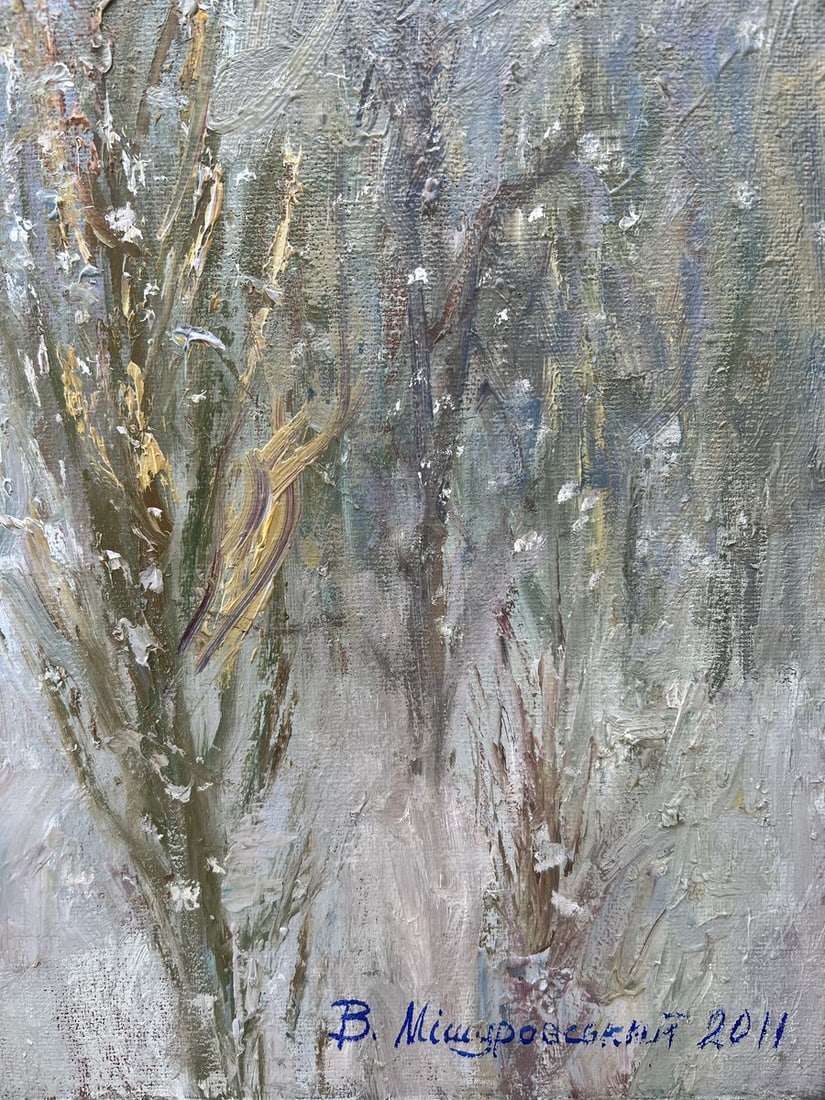 Oil painting It was snowing V. Mishurovsky - 2