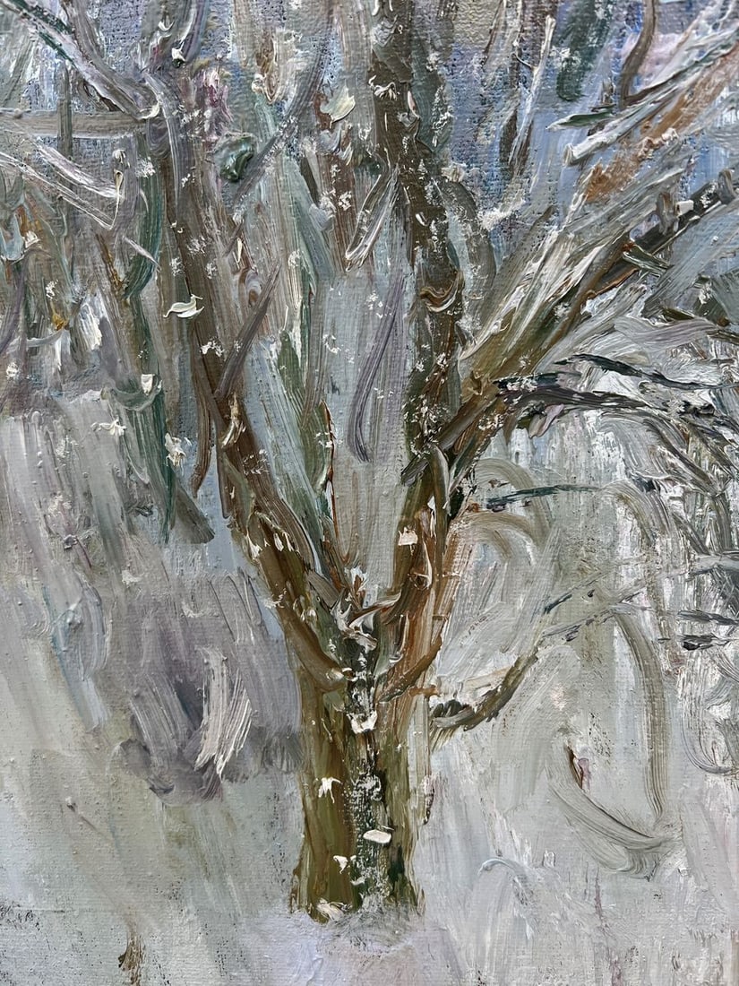 Oil painting It was snowing V. Mishurovsky - 5